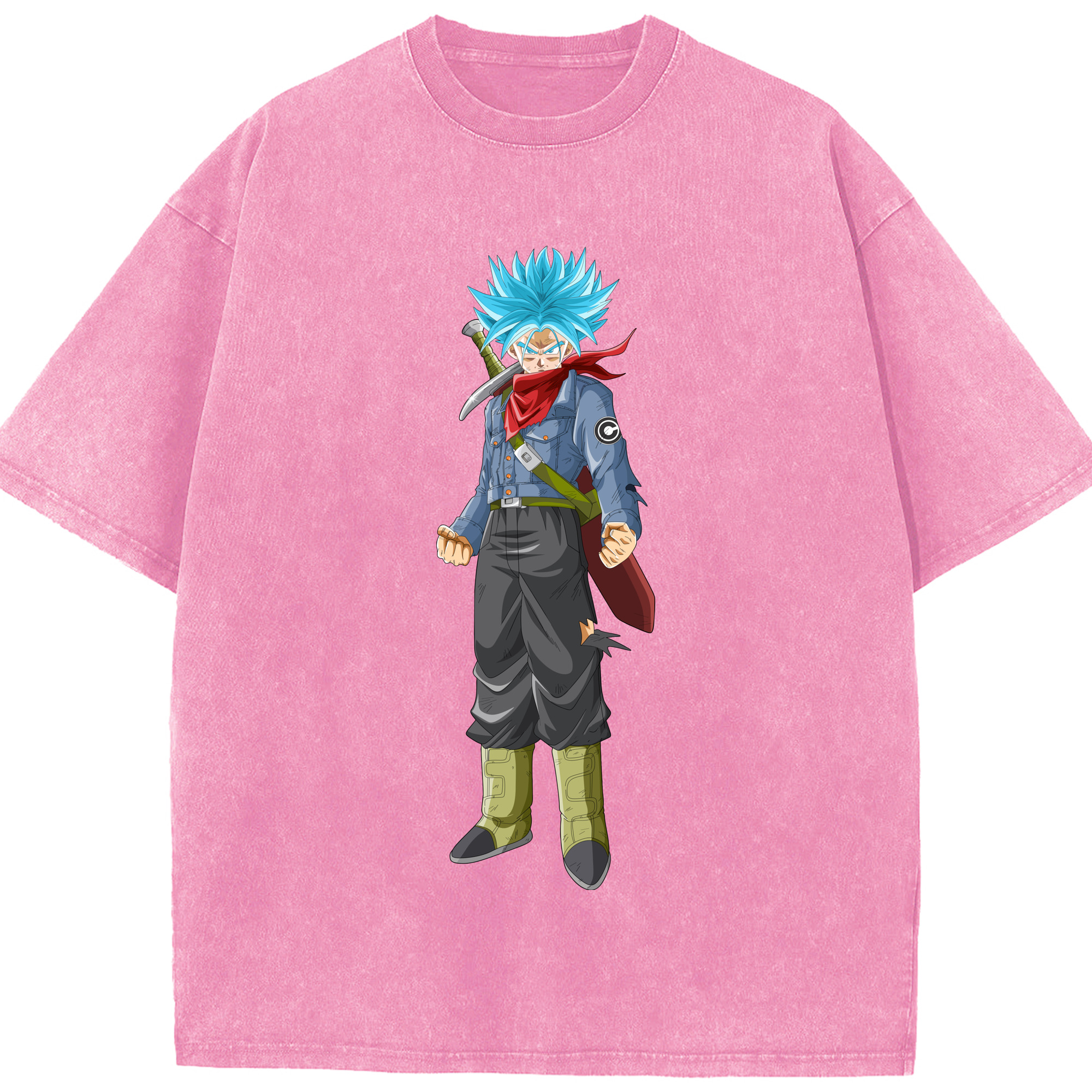 （画像用） ドラゴンボール トランクス（Torankusu）DRAGON BALL Trunks 綿100% ヴィンテージ風 半袖Tシャツ（フロントプリント）